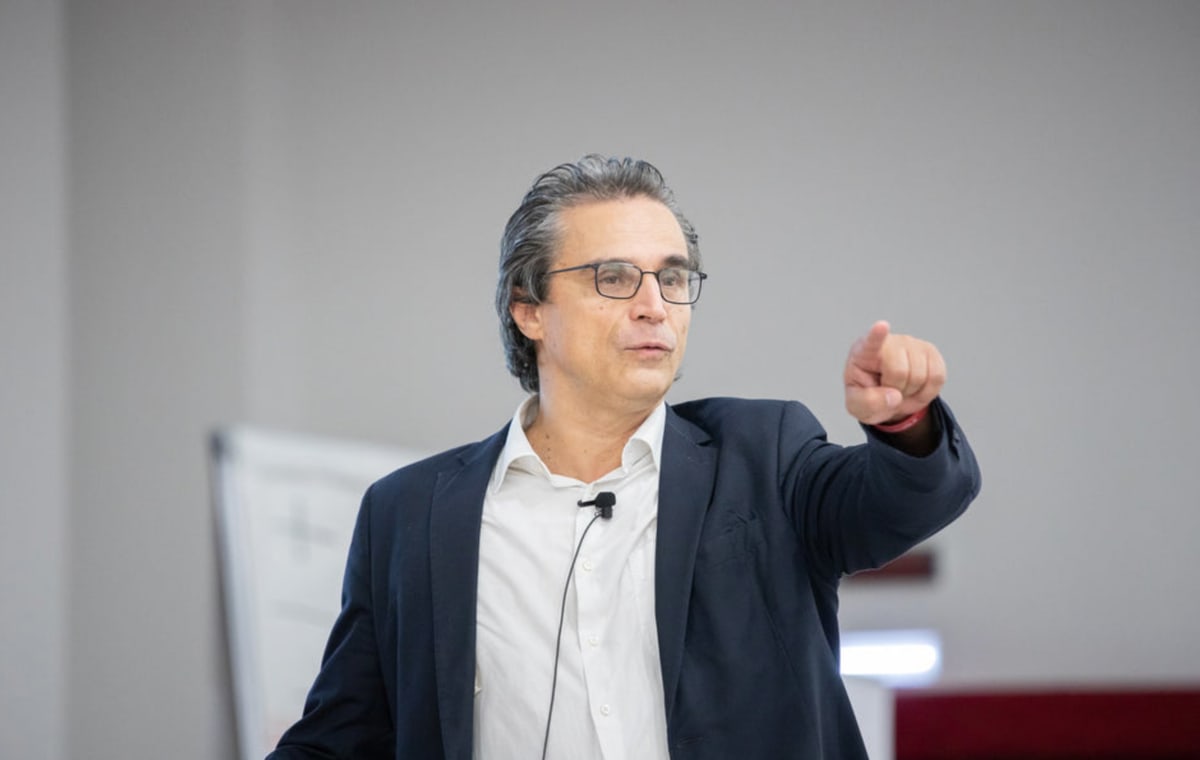 Maurizio Crepaldi durante un evento